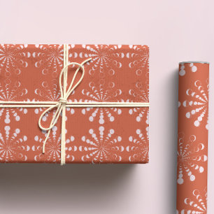 Hoja De Papel De Regalo Witchy Terra Cotta Boho Moon Phase Pattern