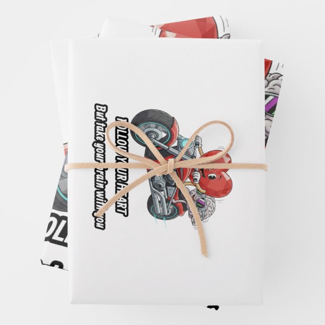 Hoja De Papel De Regalo witty relationship quote gift heart riding bike (In situ)