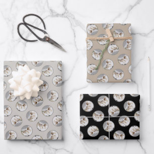 Hoja De Papel De Regalo Wolves Winter Snow Pintando el original arte de la