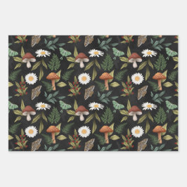 Hoja De Papel De Regalo Woodland Autumn Mushrooms