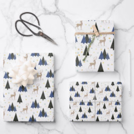 Hoja De Papel De Regalo Woodland Deer Holiday