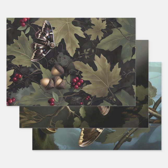 Hoja De Papel De Regalo  Woodland Moth (Set)