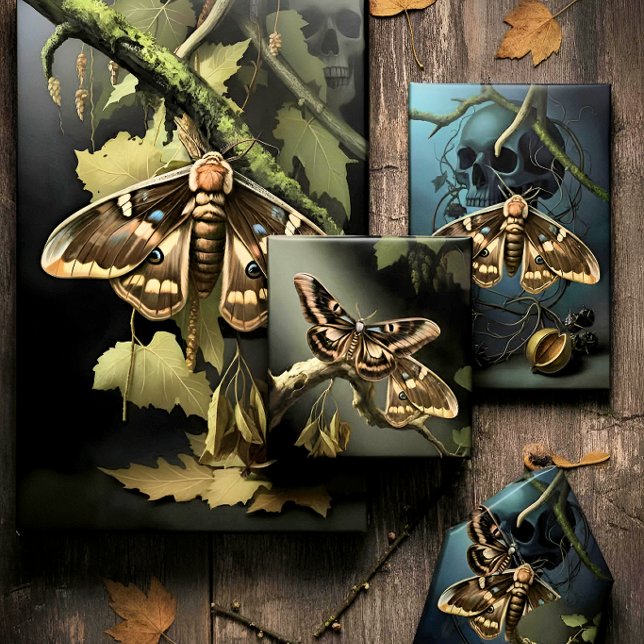 Hoja De Papel De Regalo Woodland Moth Illustration (Subido por el creador)