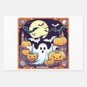 Hoja De Papel De Regalo Wow Halloween Thrill