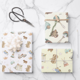 Hoja De Papel De Regalo WP Boho | Nombres en (2) Juguetes de época