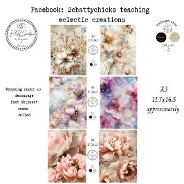 Hoja De Papel De Regalo Wrapping Paper A3 Floral Designs Decoupage Paper