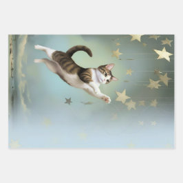 Hoja De Papel De Regalo Wrapping Paper Celestial Kitten