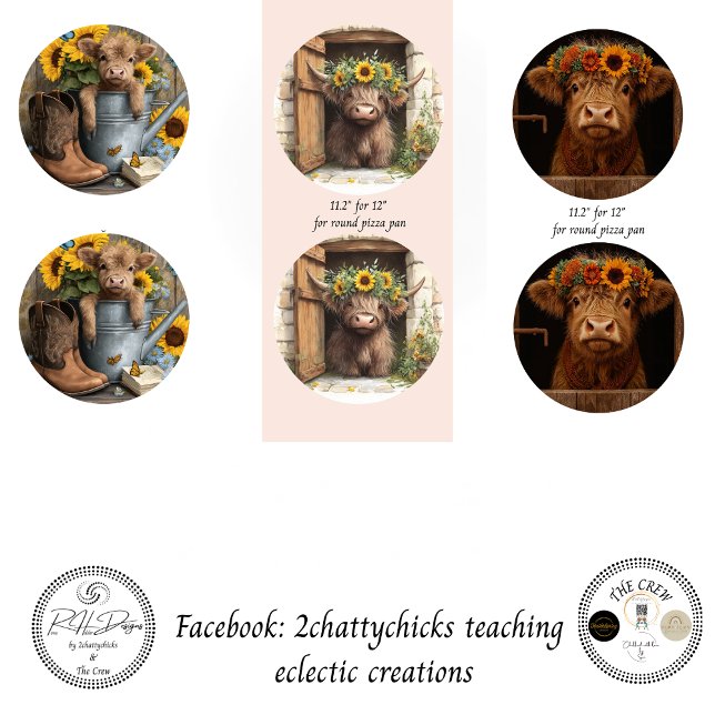 Hoja De Papel De Regalo Wrapping Paper Decoupage Highland Cows 11" (Subido por el creador)