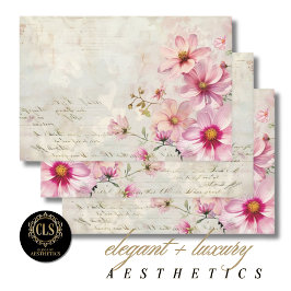 Hoja De Papel De Regalo Wrapping Paper – Decoupage - Vintage Rose Florals