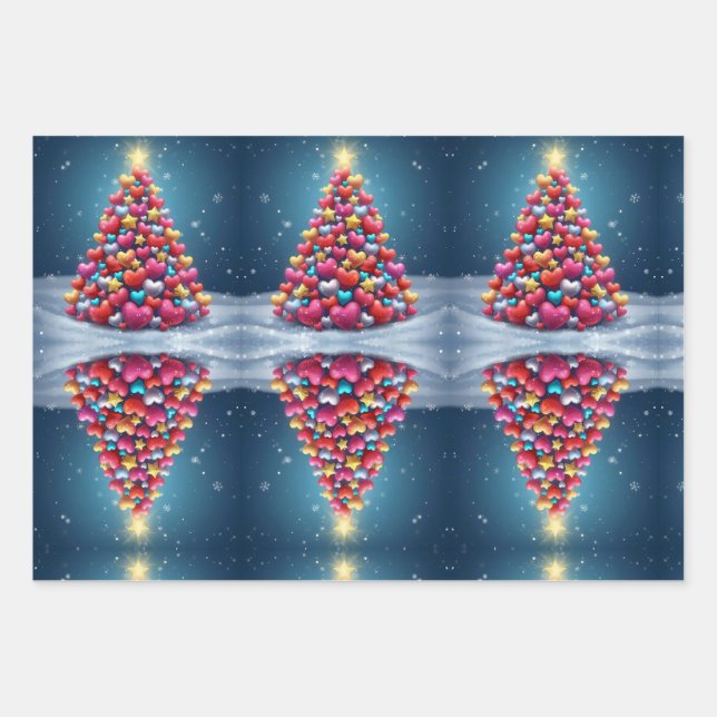 Hoja De Papel De Regalo Wrapping Paper Flat Sheet Set of 3 (Anverso)