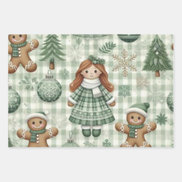 Hoja De Papel De Regalo Wrapping Paper Flat Sheet Set of 3