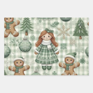 Hoja De Papel De Regalo Wrapping Paper Flat Sheet Set of 3