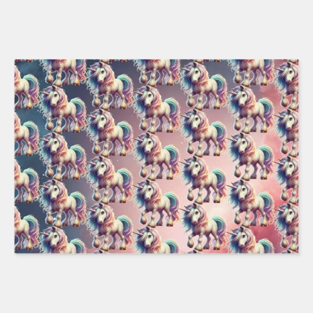 Hoja De Papel De Regalo Wrapping Paper Flat Sheet Set of 3 (Anverso)