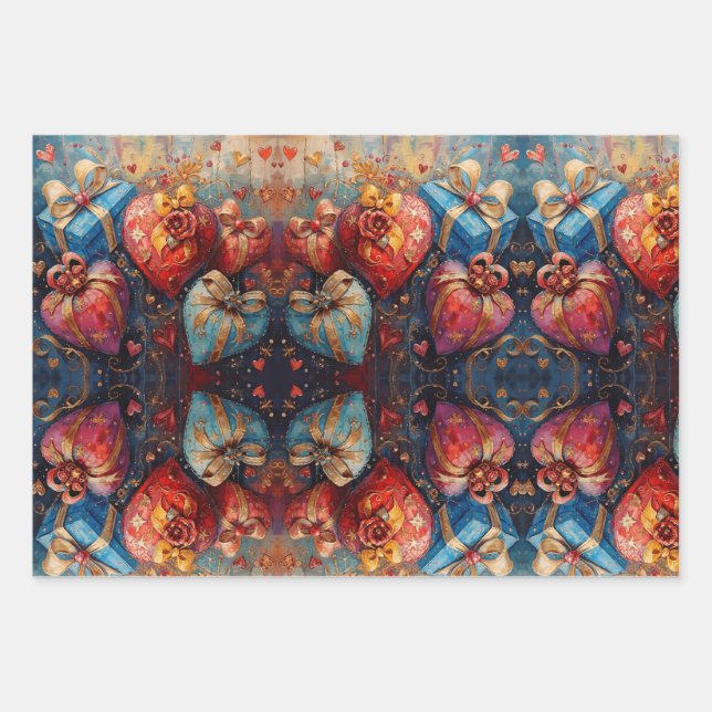 Hoja De Papel De Regalo Wrapping Paper Flat Sheet Set of 3 (Anverso)