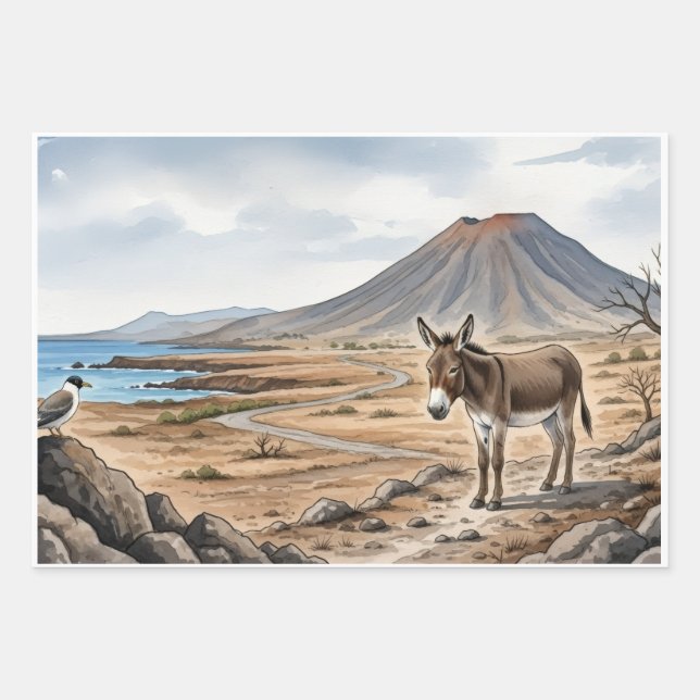 Hoja De Papel De Regalo Wrapping Paper Flat Sheet Set of 3 :Morabeza (Anverso)