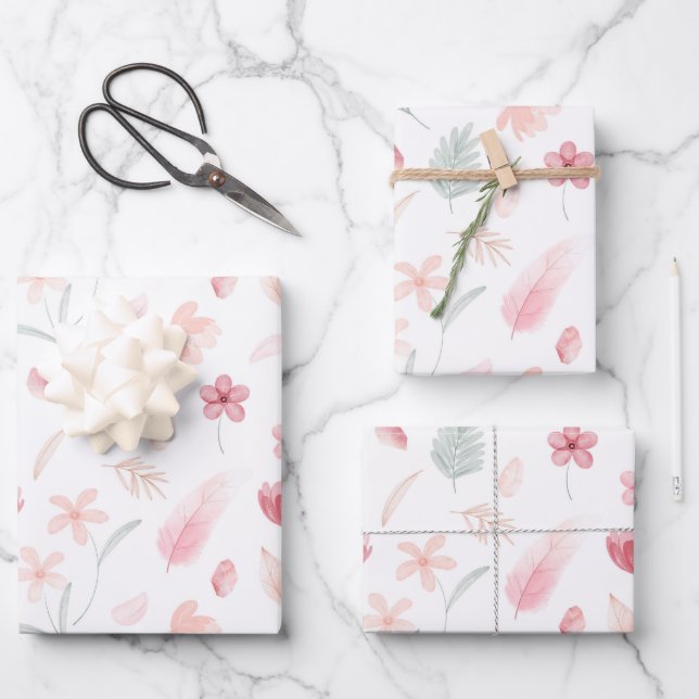 Hoja De Papel De Regalo Wrapping Paper - Floral Wrapping Paper (Anverso)
