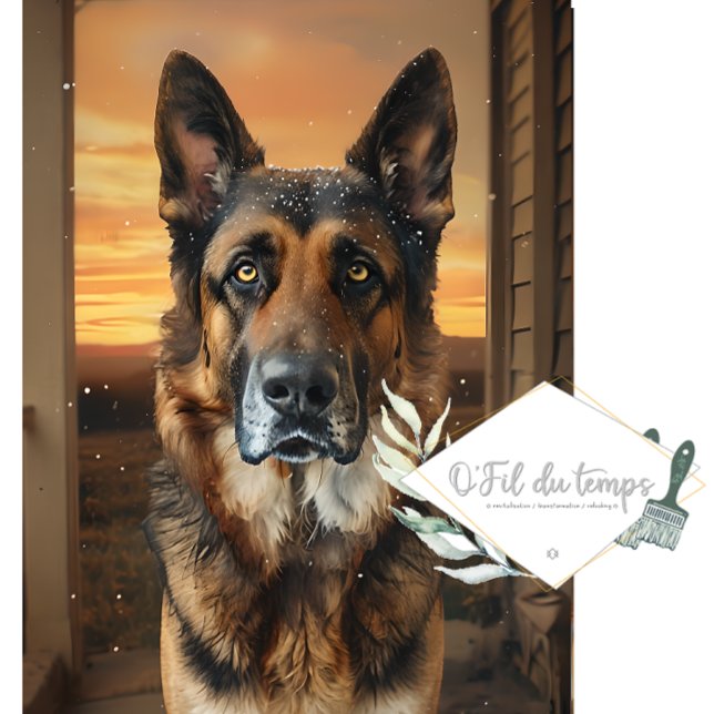 Hoja De Papel De Regalo Wrapping paper German Sheppard Lovers- Decoupage (Subido por el creador)