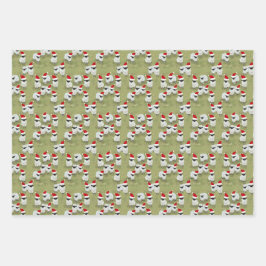 Hoja De Papel De Regalo wrapping paper holiday set with charming sheep