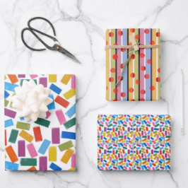 Hoja De Papel De Regalo wrapping paper set confetti