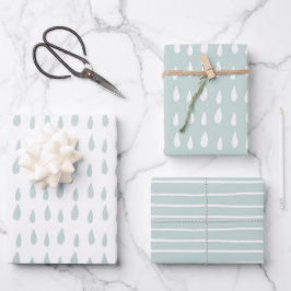 Hoja De Papel De Regalo Wrapping Paper Sheets - Blue And White Pattern