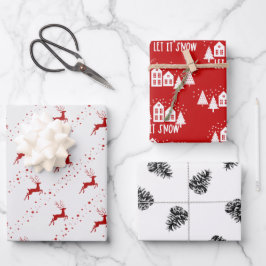 Hoja De Papel De Regalo Wrapping Paper Sheets - Christmas Patterns