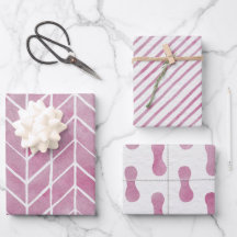 Wrapping Paper Sheets - Pink Pattern