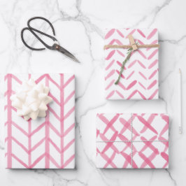 Hoja De Papel De Regalo Wrapping Paper Sheets - Pink Patterns