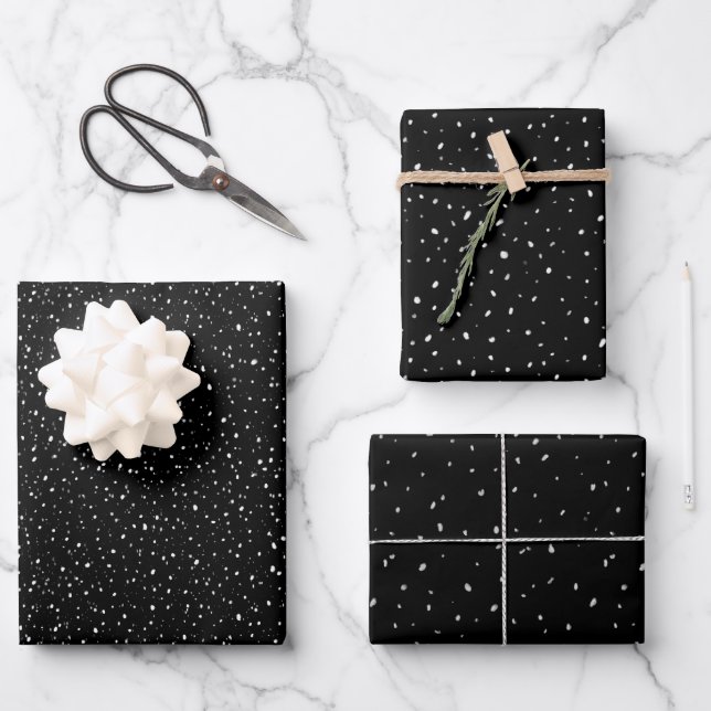 Hoja De Papel De Regalo Wrapping Paper Sheets - Snow Pattern (Anverso)