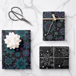Hoja De Papel De Regalo Wrapping paper "Snowflakes"