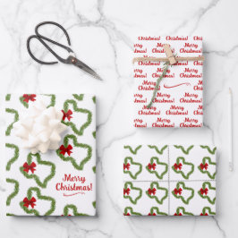 Hoja De Papel De Regalo Wreath de Navidades de Texas