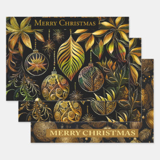 Hoja De Papel De Regalo Wunderschönes Weihnachtspapier mit Weihnachtskugel