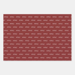 Hoja De Papel De Regalo XMAS Burgundy Purple Pink Moda Edition