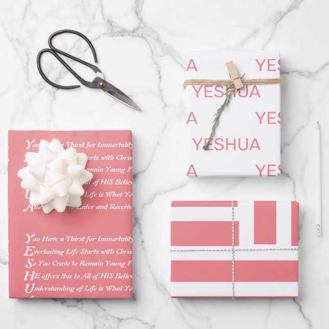 Hoja De Papel De Regalo Yeshua Poem Christian (Anverso)