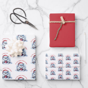 Hoja De Papel De Regalo Yeti con regalo - No abrir