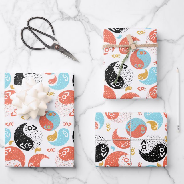 Hoja De Papel De Regalo Yin Yang Fisch (Anverso)