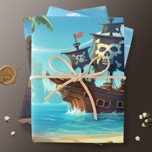 Hoja De Papel De Regalo ¡Yo Ho Ho! Aniversario de la isla Pirate Paradise