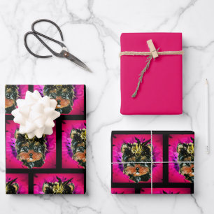 HOJA DE PAPEL DE REGALO YORKIE POO