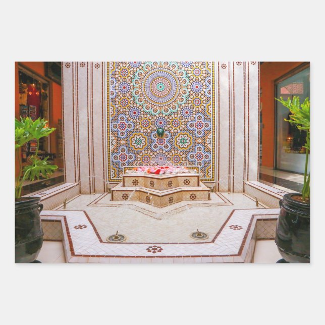 Hoja De Papel De Regalo zellij marroquí, mosaicos (Anverso)