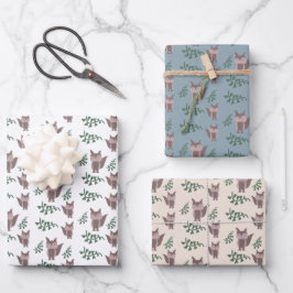 Hoja De Papel De Regalo Zorro Lindo Otoño Verde