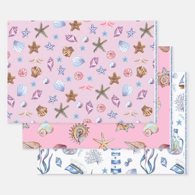 Hoja de papel de relleno de paraíso náutico (Set)