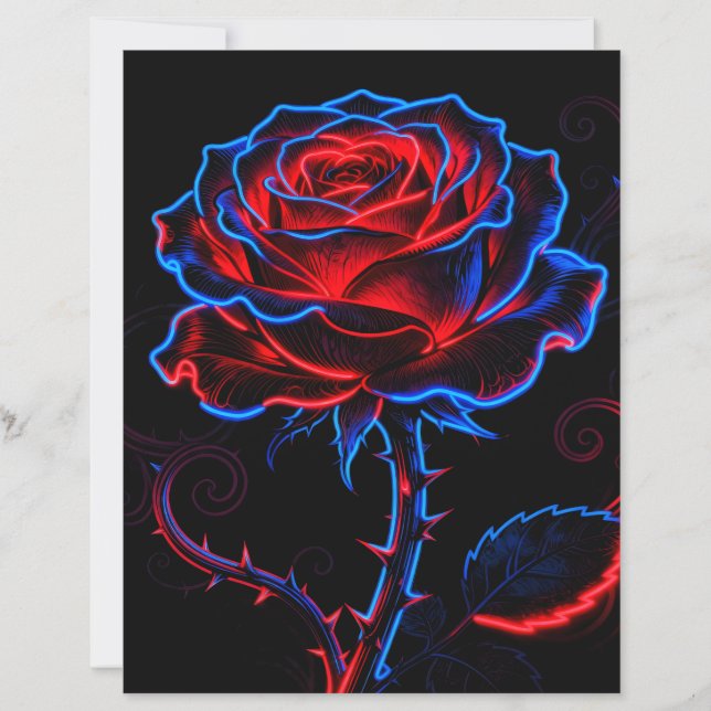 Hoja de papel de rosa de neón (Anverso)
