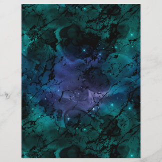 Hoja de papel de scrapbook de galaxia de mármol ve