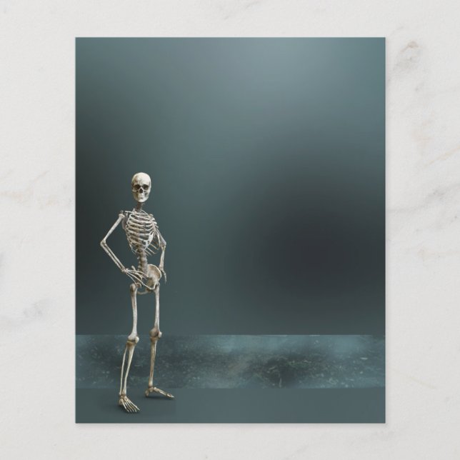 Hoja de papel de volante de esqueletos perdidos (Anverso)