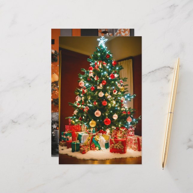 Hoja de papel del árbol del paraguas (Anverso/Reverso In Situ)