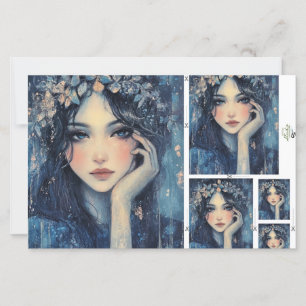 Hoja de papel del Encantador Nymph de Woodland