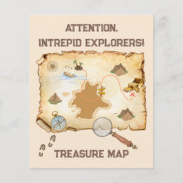 Hoja de papel del mapa del tesoro