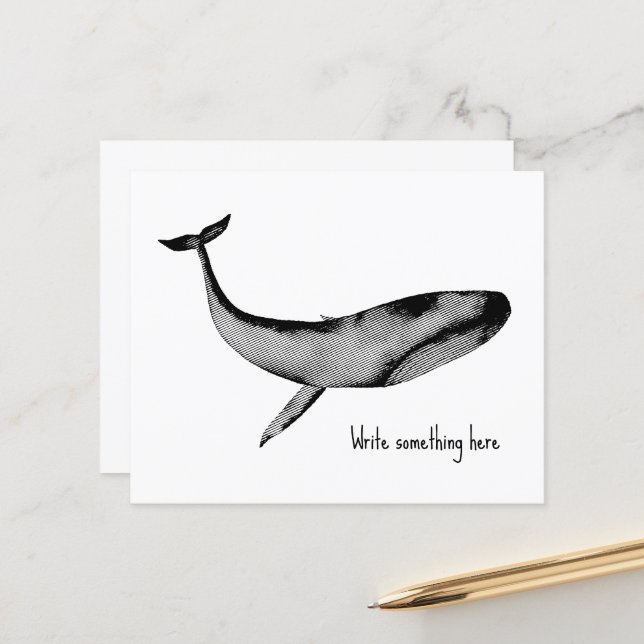 Hoja de papel del patrón acuático de ballena azul (Anverso/Reverso In Situ)