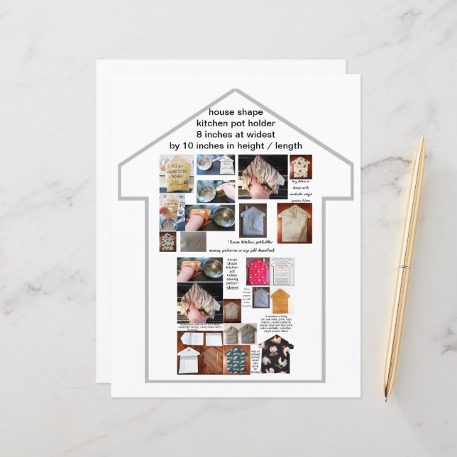 Hoja de papel del patrón de costura de poscosecha  (Anverso/Reverso In Situ)