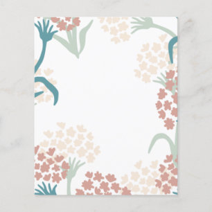 Hoja de papel del patrón de dibujo de las flores r