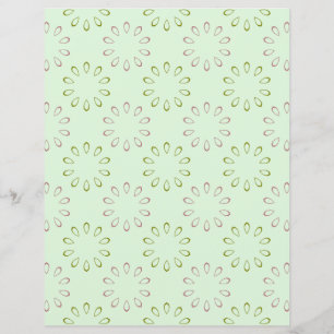 Hoja de papel del patrón de pepino rosa y verde